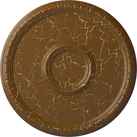 Odessa Bead & Barrel Medallion (Canopies up to 5"), 19 3/4"OD x 1 3/8"P, Smokey Topaz Crackle